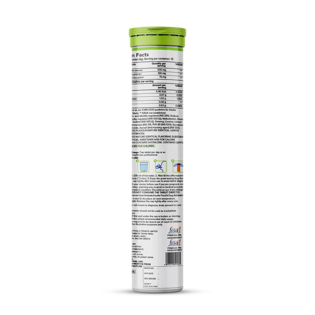 PLIX The Plant Fix Japanese Matcha Effervescent Tablets for Dark Circles - Lemon | Grocsy