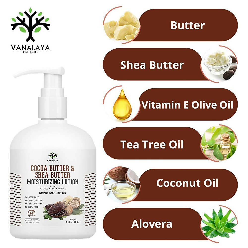 Vanalaya Cocoa Butter & Shea Butter Moisturizing Lotion | Grocsy
