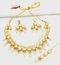 Joban Fashion Hand Made High Quality Gold Plated Base Metal Alloy Kundan Stone Studded Kundan Jewellery Set | Grocsy