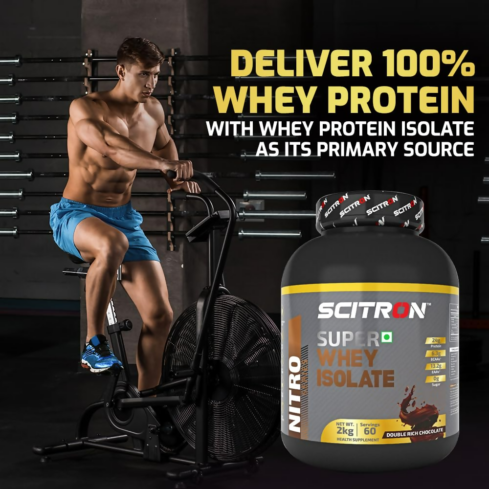 Scitron Super Whey Isolate Protein Powder - Double Rich Chocolate | Grocsy