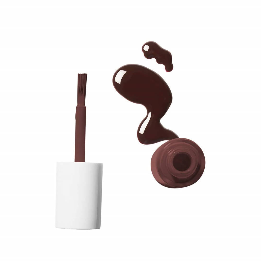 MYGLAMM LIT Nail Enamel - Oh Fudge - Oxblood Shade (7 Ml) | Grocsy
