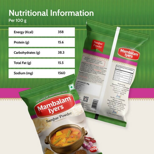 Mambalam Iyers Sambar Powder | Grocsy