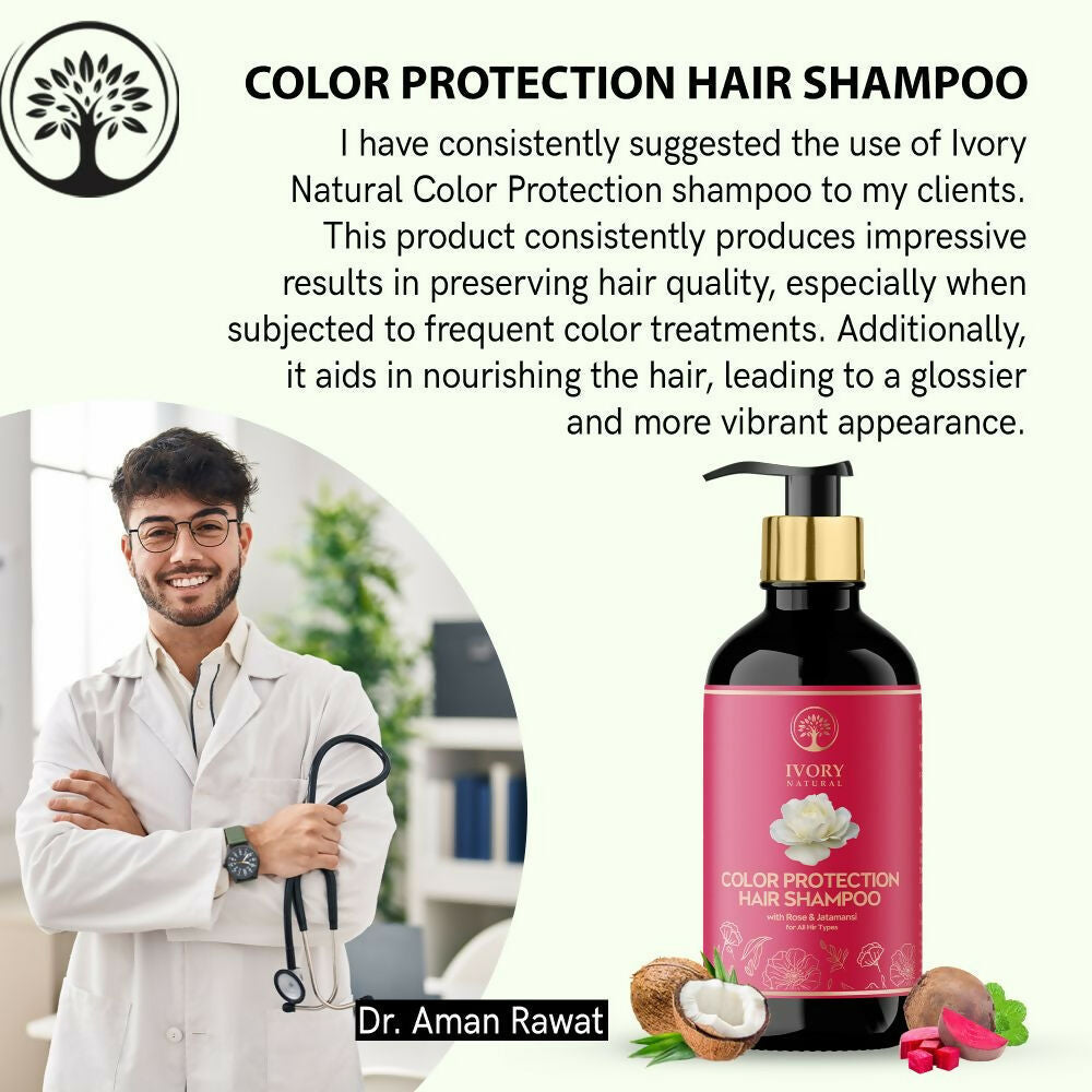 Ivory Natural Color Protection Hair Shampoo - Natural Solution For Coloured Hair | Grocsy