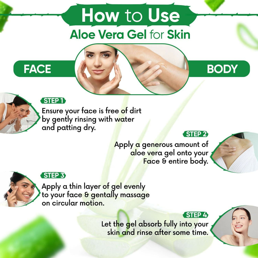 Kazima Pure Aloe Vera Gel For Hair, Acne, Scars, Dark Circles & Sunburn | Grocsy