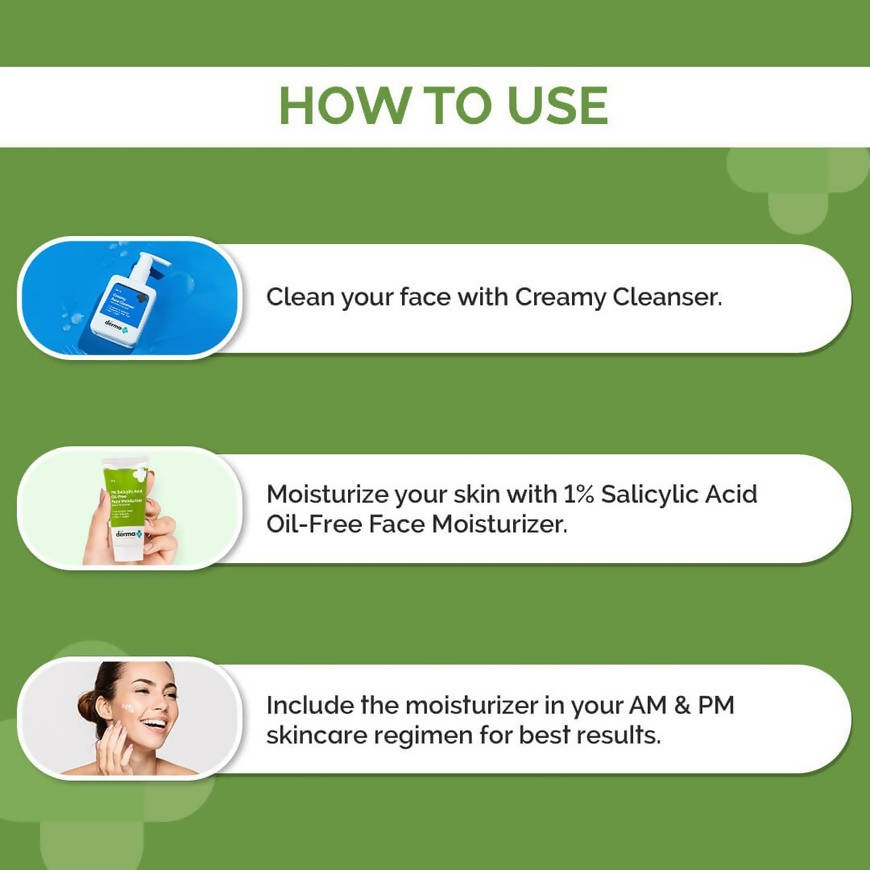 The Derma Co 1% Salicylic Acid Oil-Free Moisturizer For Active Acne | Grocsy