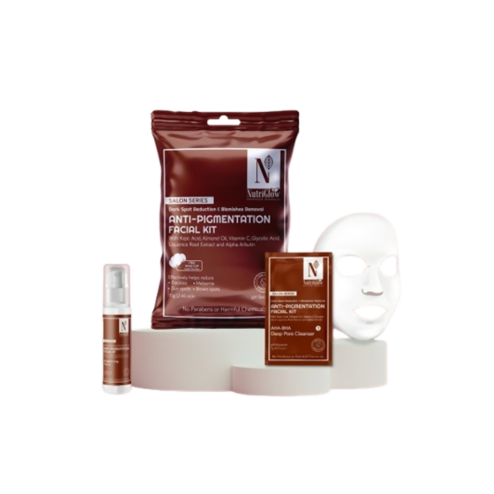 Nutriglow Advanced Organics Unisex Salon Series Anti-Pigmentation Facial Kit | Grocsy