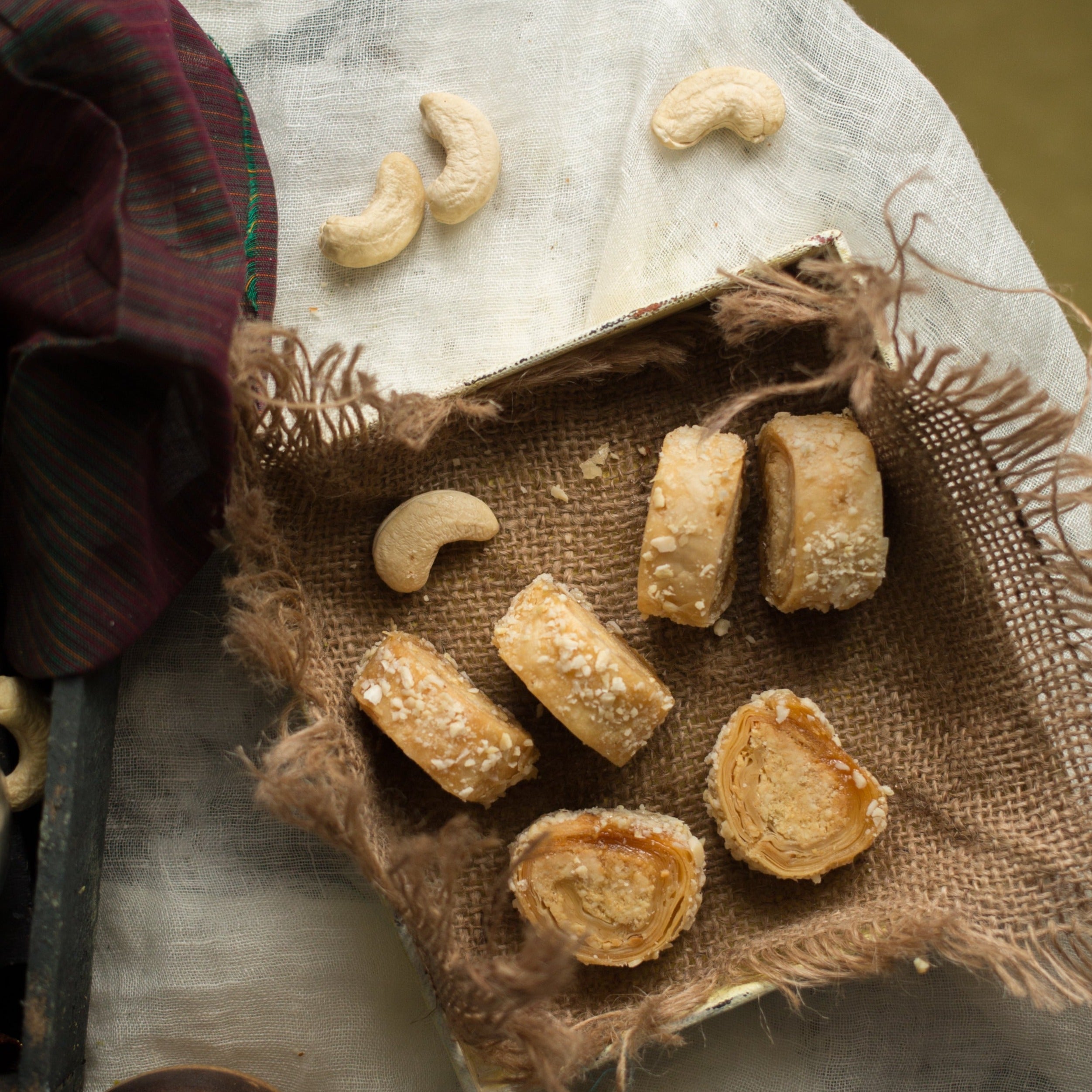 Almond House Flaky Cashew Turkish Roll | Grocsy