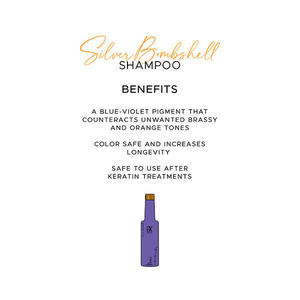 GK Hair Silver Bombshell Shampoo For Blonde & Color | Grocsy