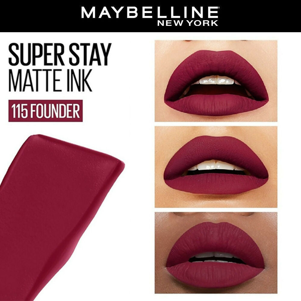 Maybelline New York Super Stay Matte Ink Liquid Lipstick - 115 Founder | Grocsy