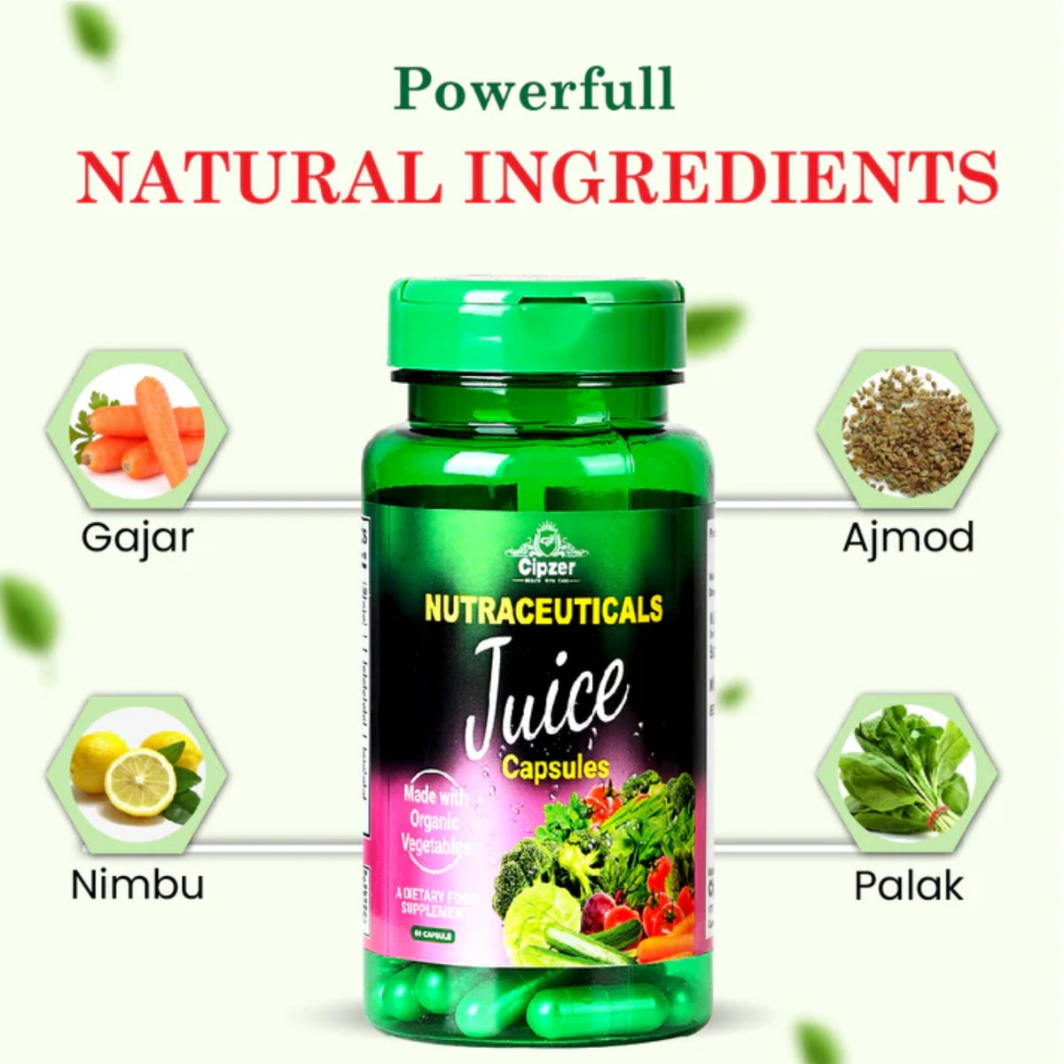 Cipzer Nutraceuticals Juice Capsules | Grocsy