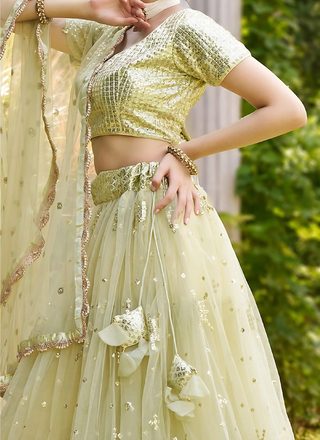 Lehenga Mart Designer Wedding Lehenga Choli For Women - Pista | Grocsy
