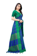 Vamika Navy Cotton Silk Weaving Saree (SATURN NAVY) | Grocsy