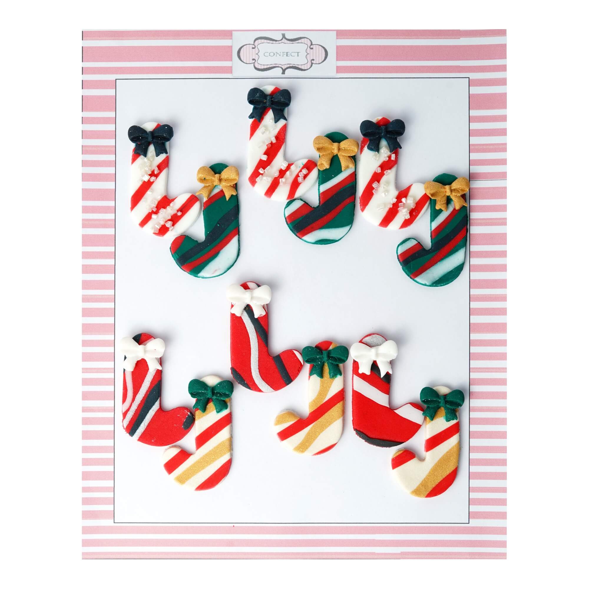 Confect Assorted Candy Cane | Edible Christmas Topper | Grocsy