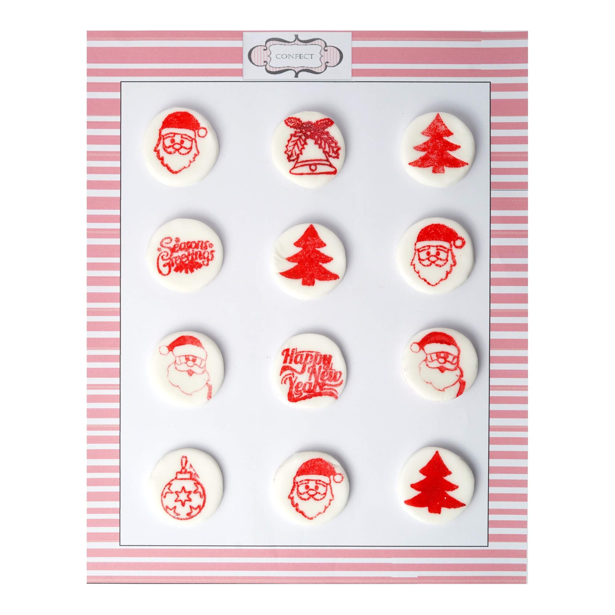Confect Assorted Christmas Mix Red  | Edible Christmas Topper | Grocsy