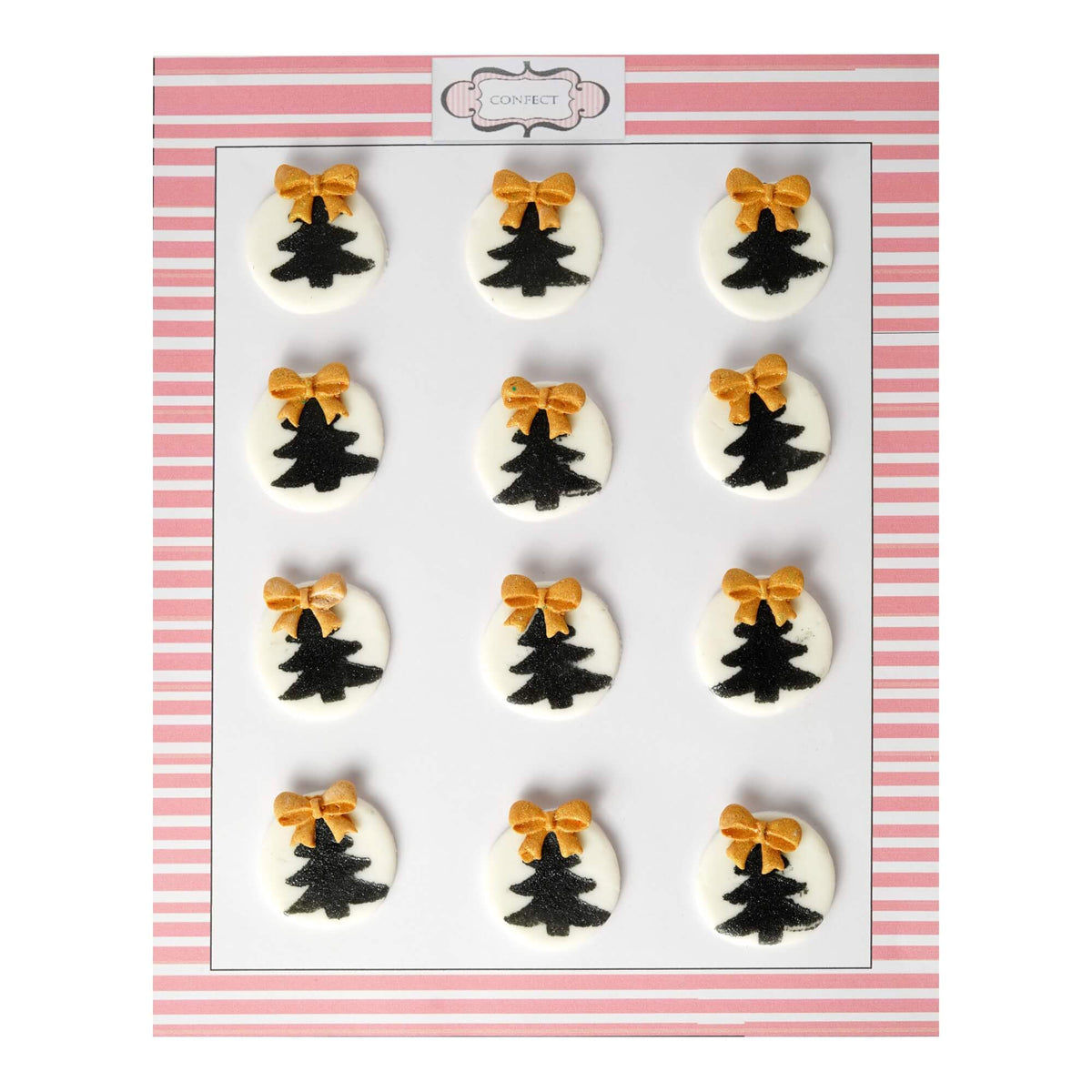Confect Christmas Tree Black & Gold | Edible Christmas Topper | Grocsy