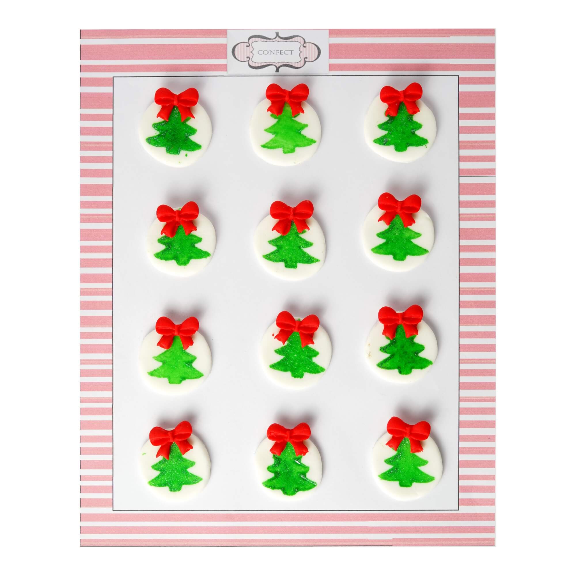 Confect Christmas Tree Green & Red | Edible Christmas Topper | Grocsy