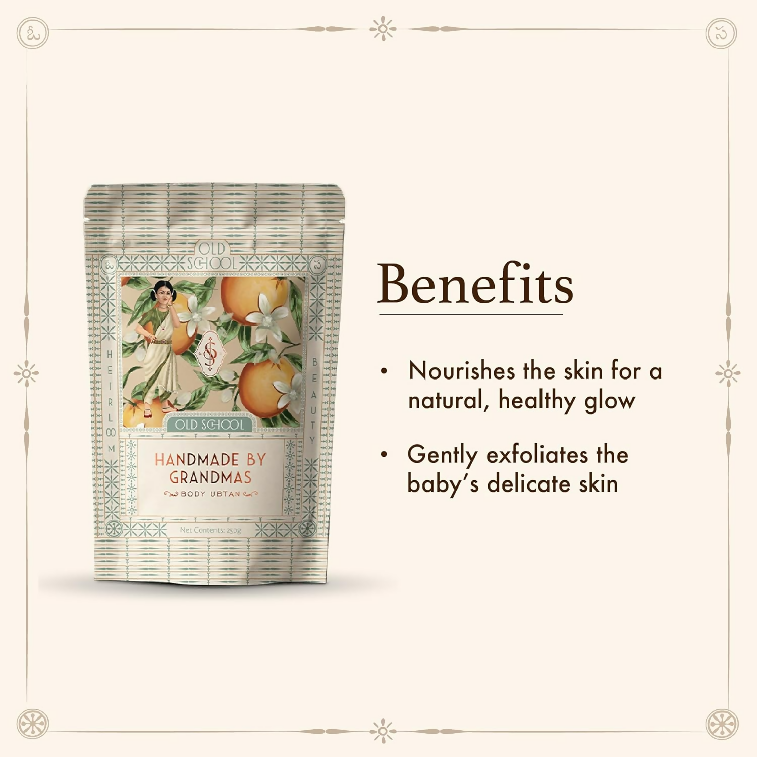 Old School Rituals Handmade By Grandmas Baby Body Ubtan Natural Bath Powder | Grocsy