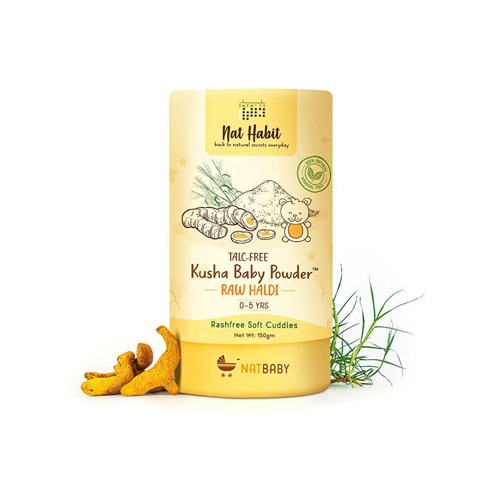 Nat Habit Haldi Kusha Baby Powder | Grocsy