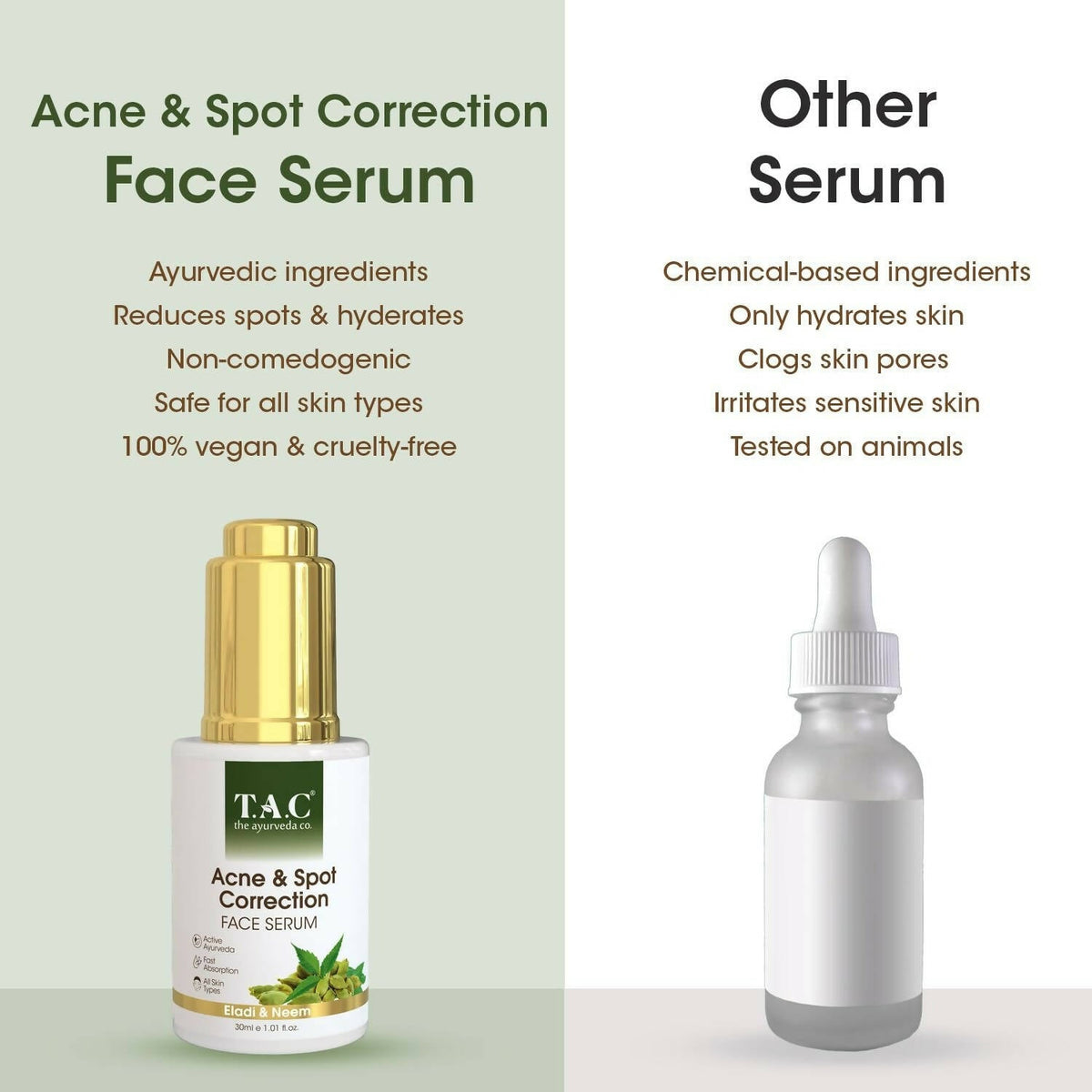 TAC - The Ayurveda Co. With Eladi And Neem Face Serum | Grocsy