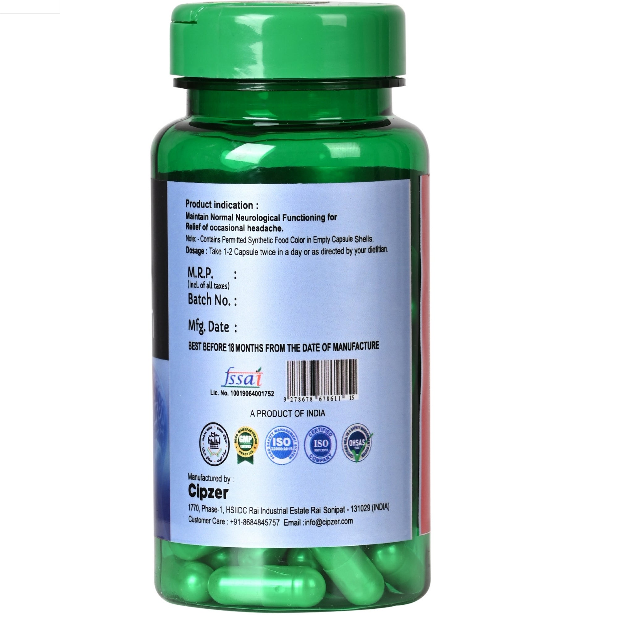 Cipzer Dr. Migrain Capsules | Grocsy