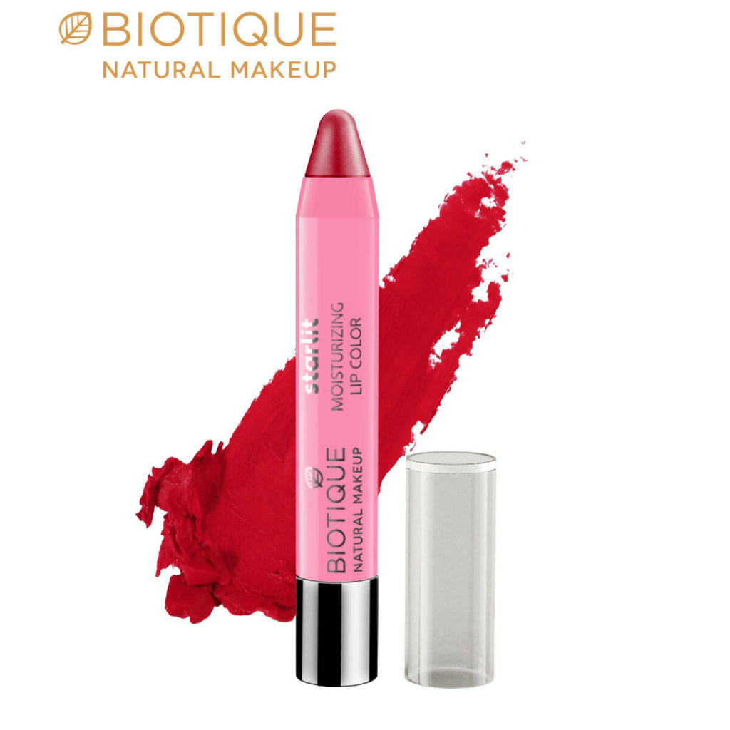 Biotique Starlit Moisturising Lipstick - Crimson Pop | Grocsy