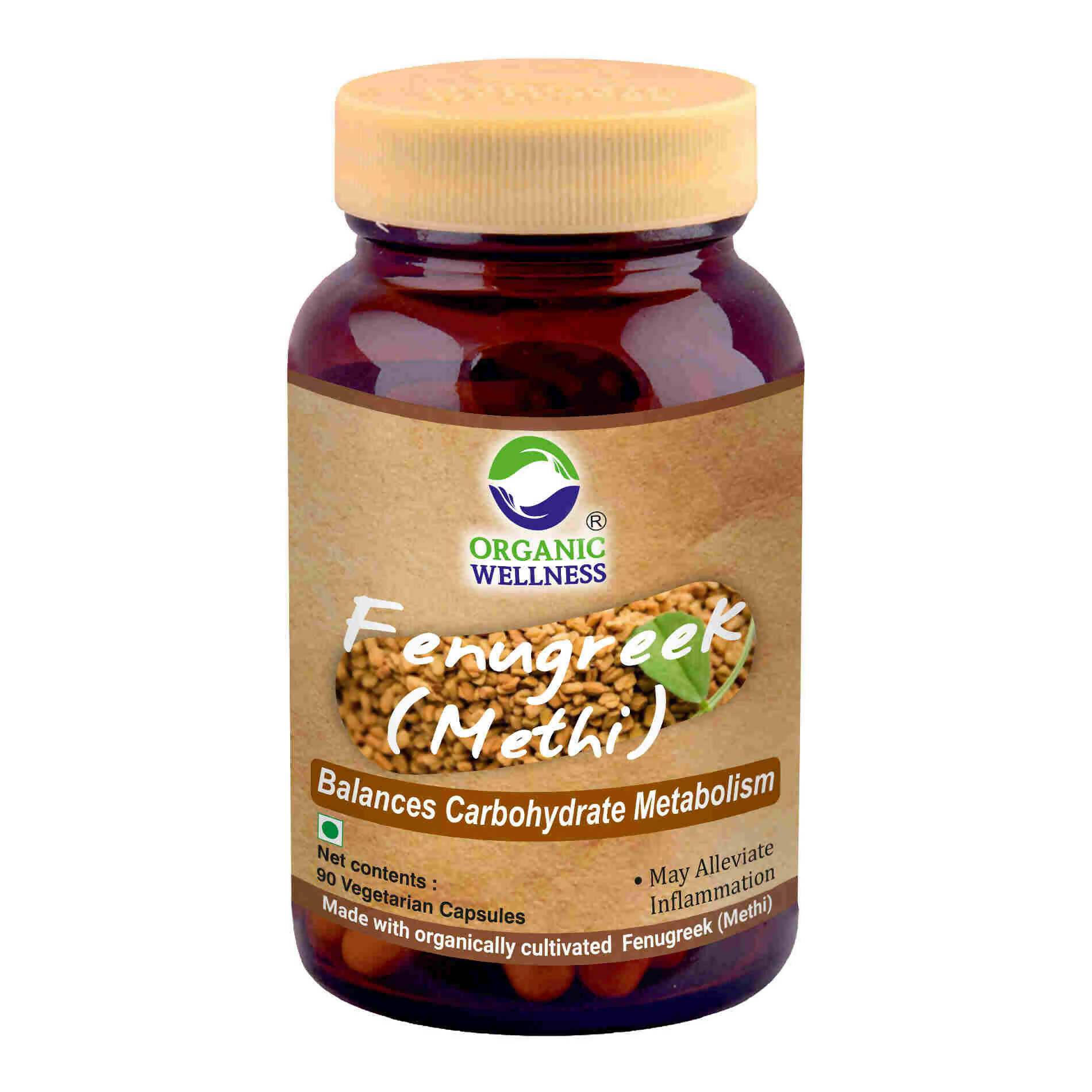 Organic Wellness Fenugreek (Methi) Vegetarian Capsules | Grocsy