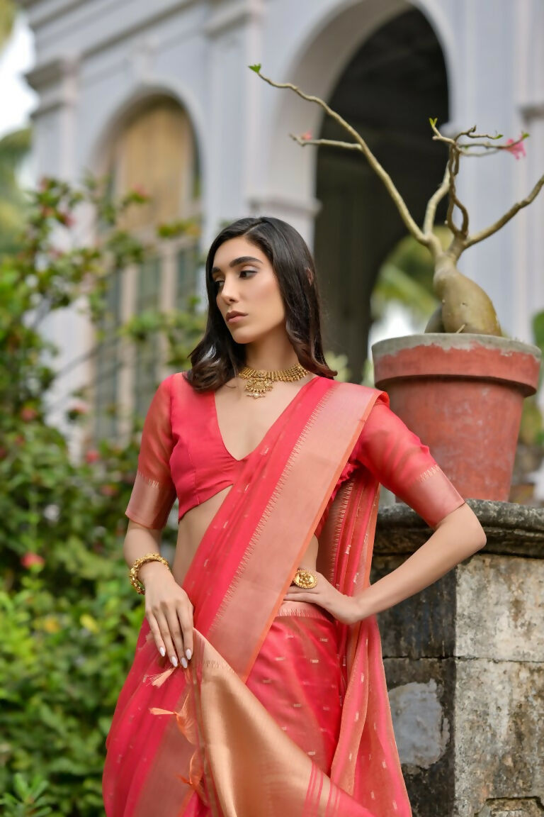 Gajri Kalyani Silk Woven Design Saree - Priyalaxmi | Grocsy