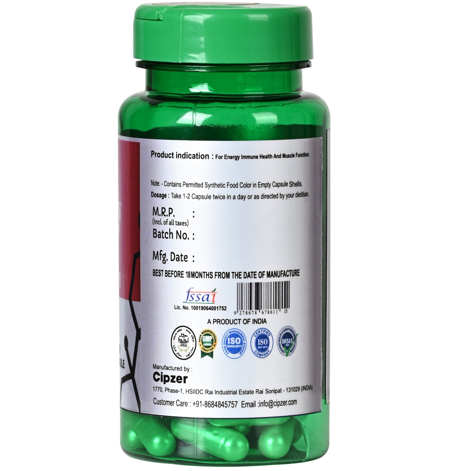 Cipzer Energy Support Everyday Capsules | Grocsy