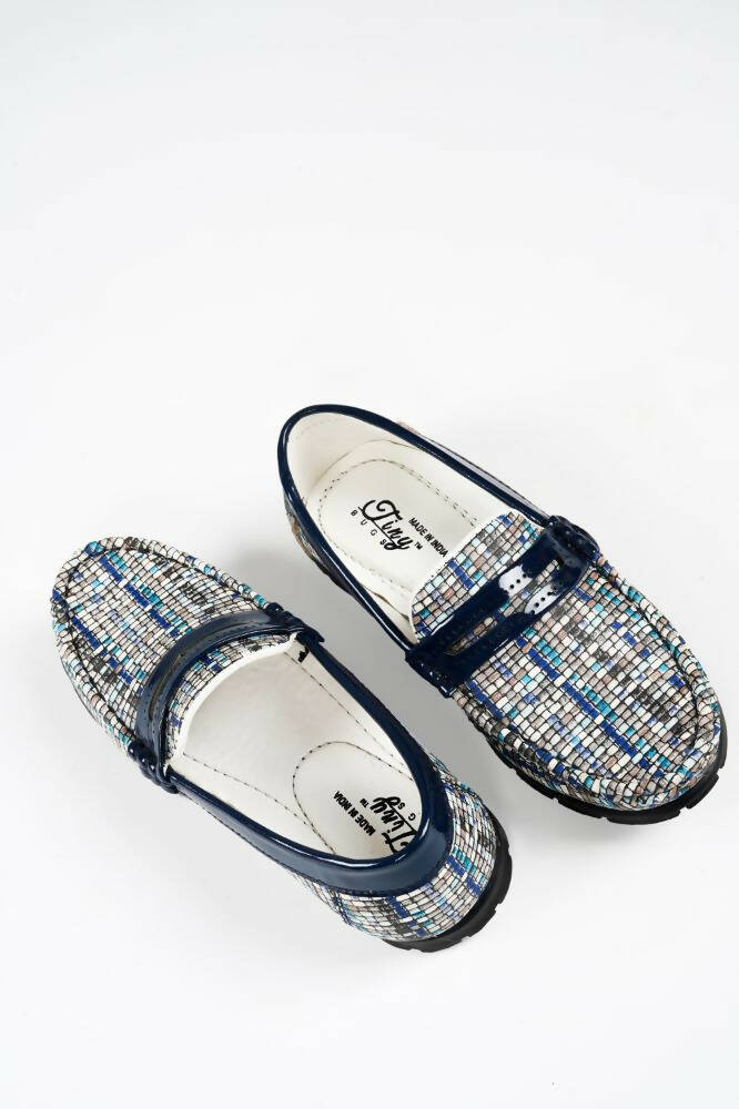 Tiny Bugs Boys Printed Slip Ons Loafers - Blue | Grocsy