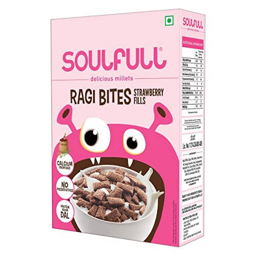 Soulfull Ragi Bites Strawberry Fills | Grocsy