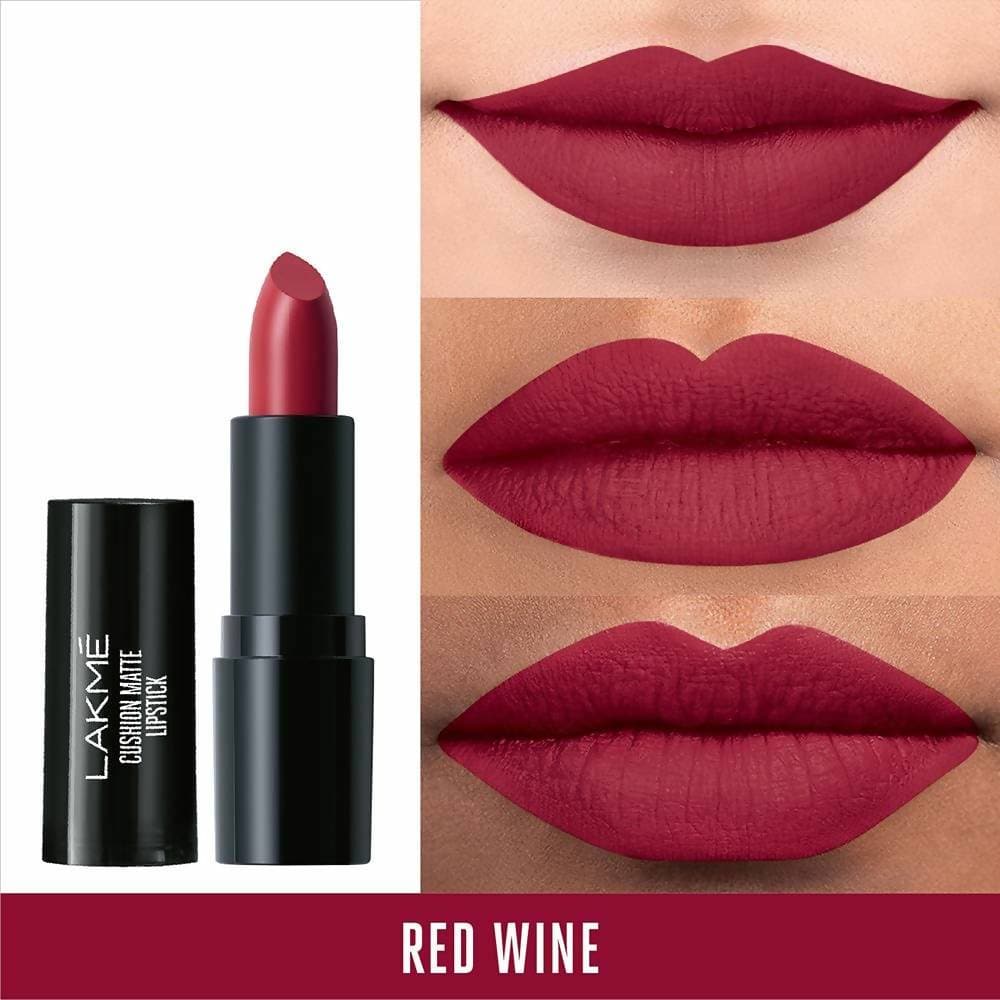 Lakme Cushion Matte Lipstick - Red Wine | Grocsy