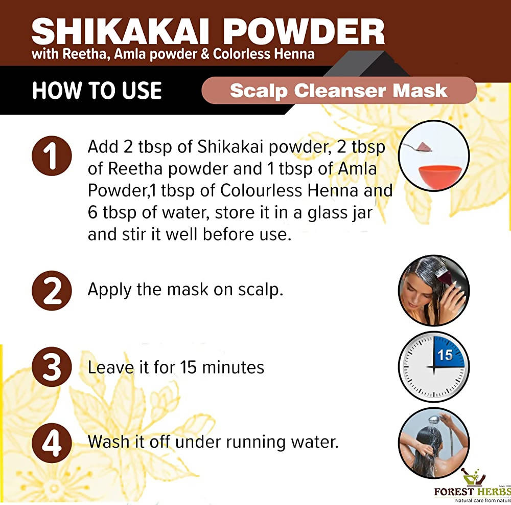 Forest Herbs Shikakai Hair Care Powder | Grocsy