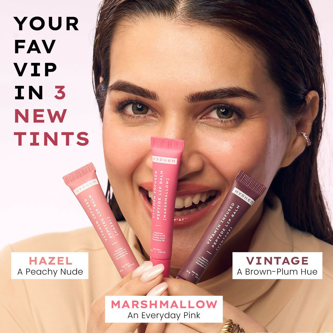 Hyphen By Kriti Sanon The JuicyLipsOrNothing Gift Kit For 24 Hrs Moisturization & Hydration 3 Tints in 1 | Grocsy