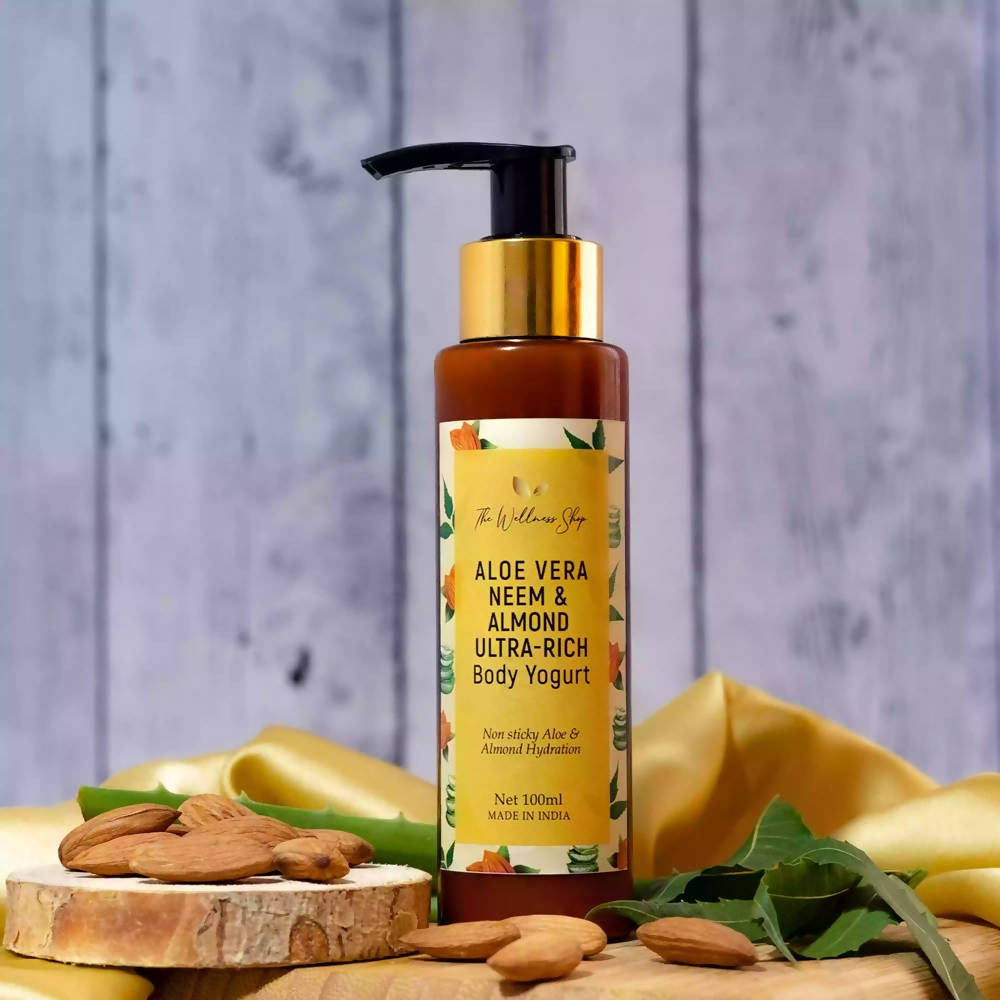 The Wellness Shop Aloe Vera Neem & Almond Ultra Rich Body Yogurt | Grocsy