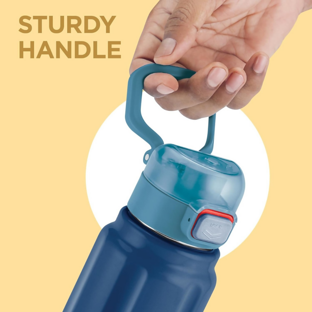 Milton Taurus 900 Steel Thermoware Inner Stainless Steel PU Insulated & Leak Proof Water - Dark Blue | Grocsy