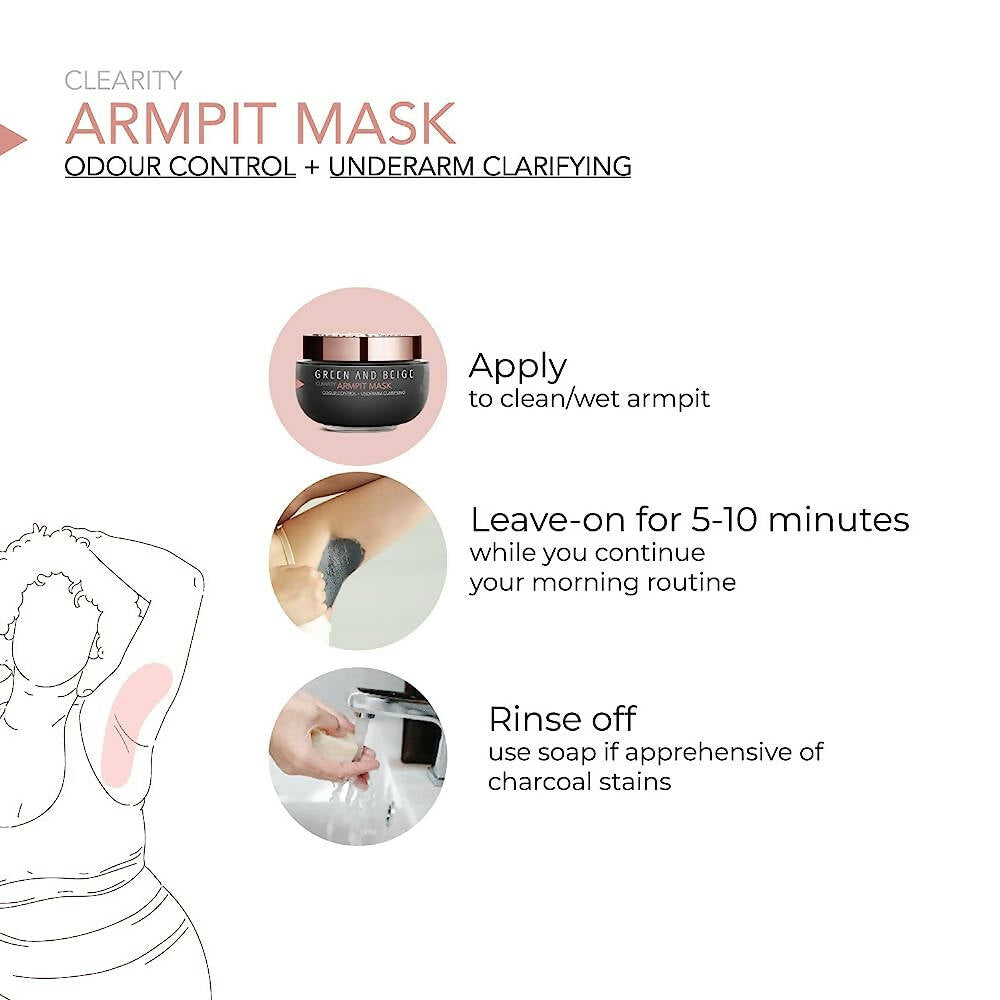 Green And Beige Armpit Mask For Underarms | Grocsy