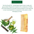 The Pure Story Oil Infused Neem Wood Wide Tooth Comb | Grocsy