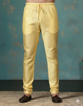 Zavaya Golden Plain Dupion Silk Churidar | Grocsy