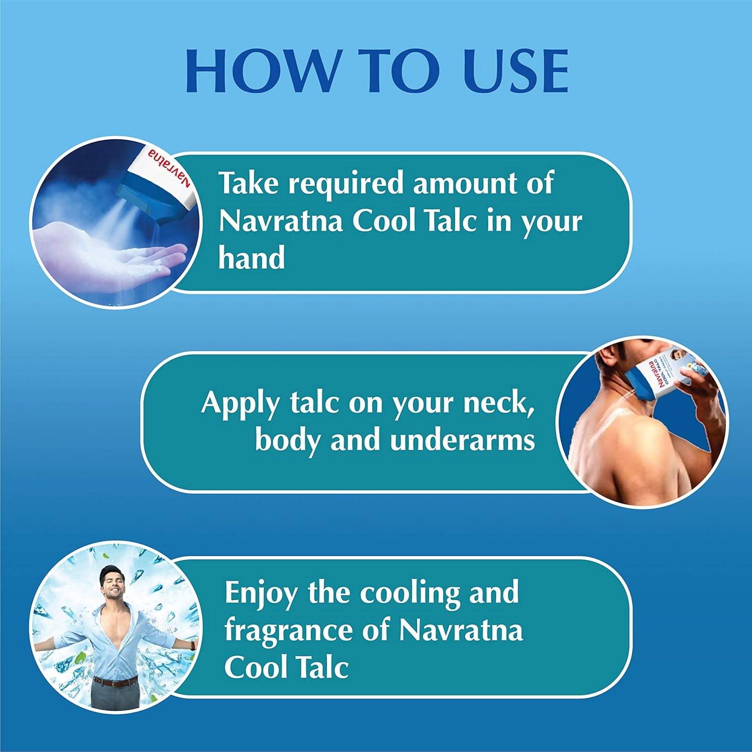 Navratna Cool Mint Fresh Talc | Grocsy