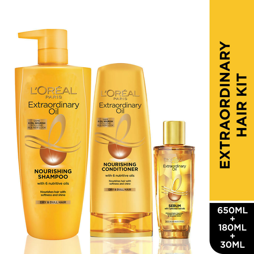L'Oreal Paris Extraordinary Oil Hair Combo For Shiny & Frizz Free Hair | Grocsy