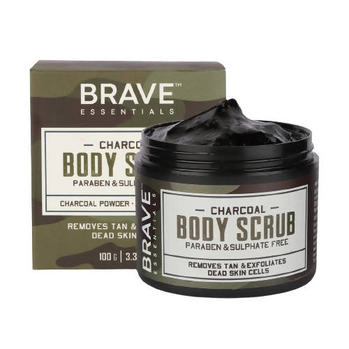 Brave Essentials Charcoal Body Scrub | Grocsy
