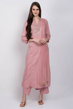 Joban Fashion Rose Gold Maslin Kurta Set | Grocsy