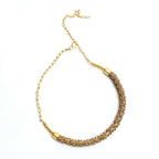 Mominos Fashion Johar Kamal Gold-Polished Brass Finish Hasli Design Choker For Women (Golden) | Grocsy