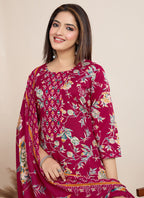 Prazu Fashion Pink Printed Cotton Blend Festival Wear Salwar Suit | Grocsy