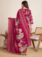 Prazu Fashion Pink Printed Cotton Blend Festival Wear Salwar Suit | Grocsy