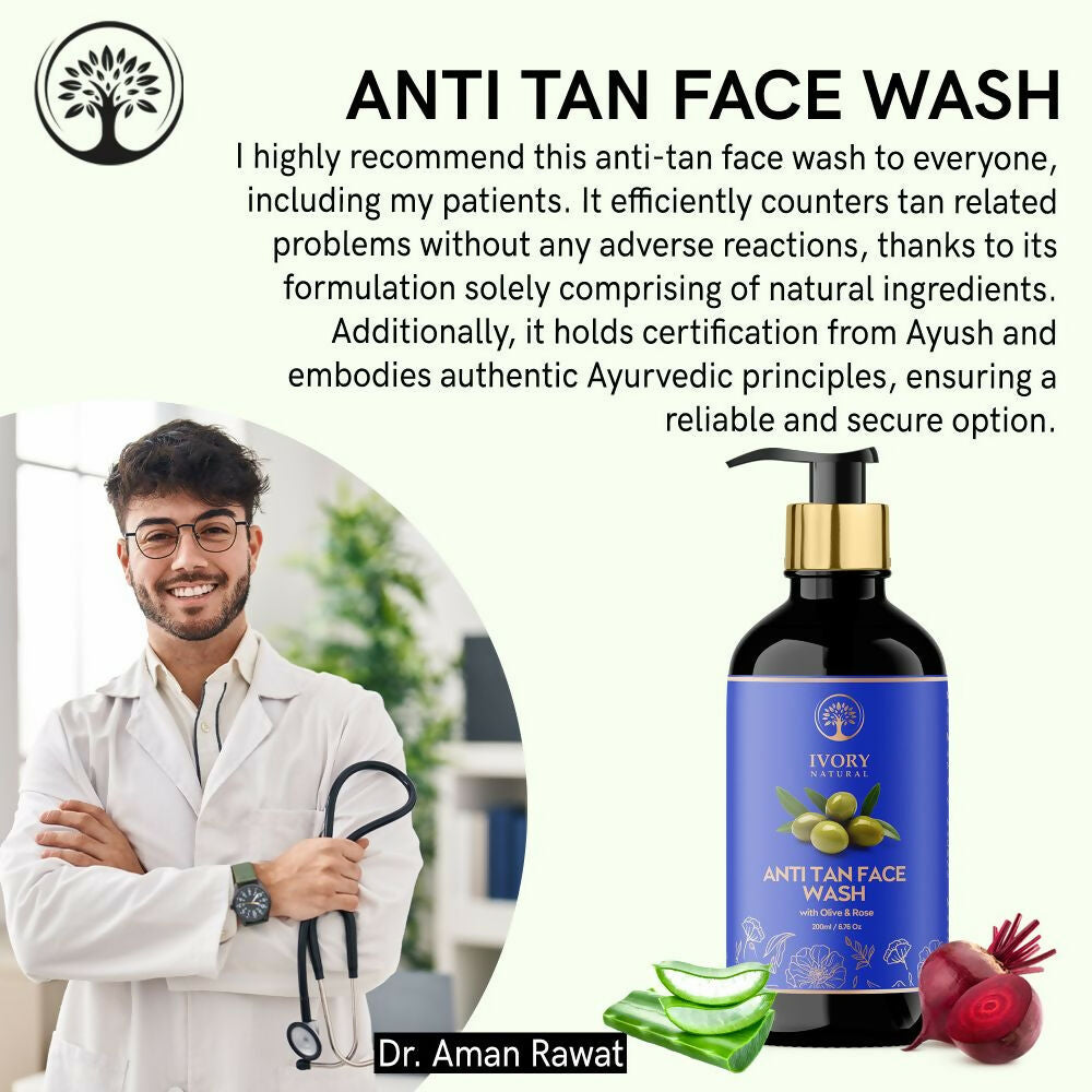 Ivory Natural Tan Face Wash For Crystal Clear And Radiant Skin | Grocsy