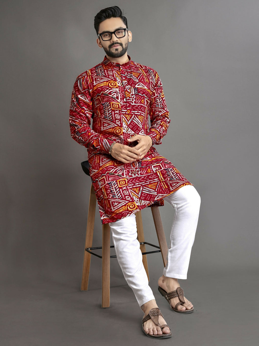 Anaita Multicolor Printed Cotton Straight Kurta | Grocsy