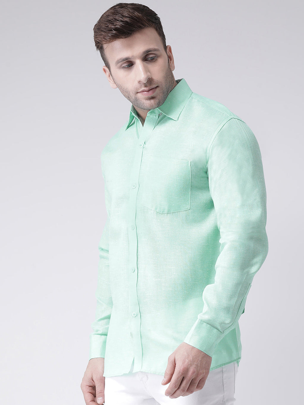 RIAG Green Men's Full Sleeves Shirt | Grocsy