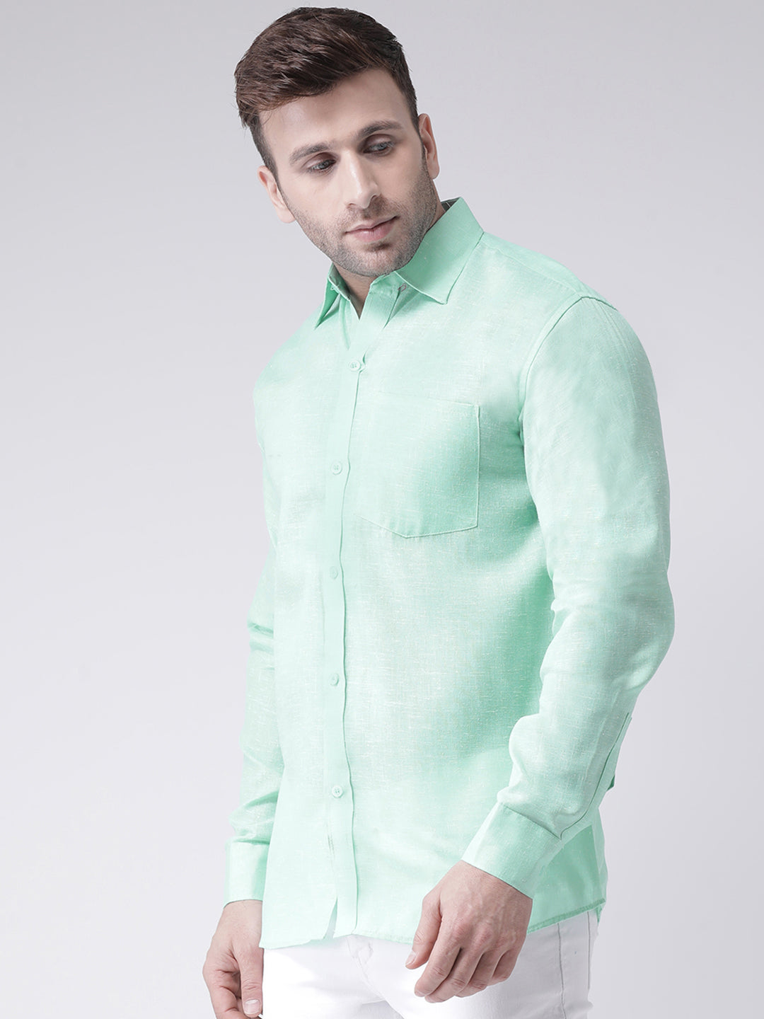 RIAG Green Men's Full Sleeves Shirt | Grocsy