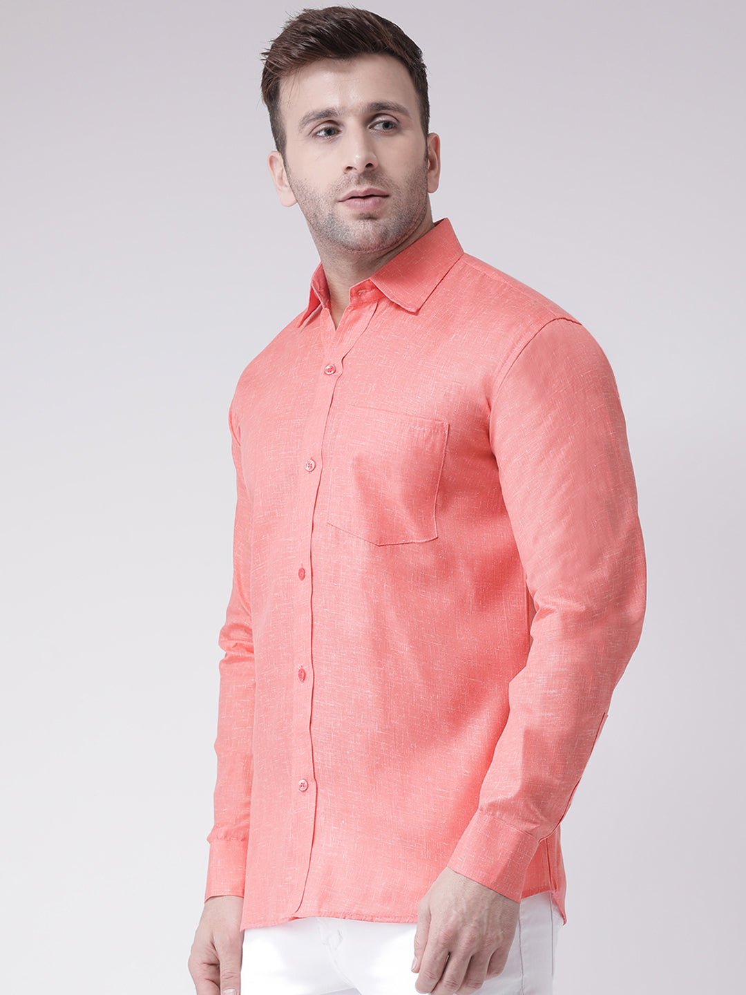 RIAG Orange Men's Full Sleeves Shirt | Grocsy